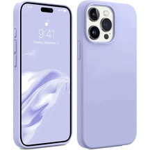 Apple iPhone  Uyumlu,  15 Pro Kılıf First Silikon - Lila
