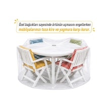 En Çok Tercih Edilen Şeffaf Bahçe Mobilyası Koruma Örtüsü,su Geçirmez,pvc Balkon,teras,masa Takımı Koruyucu Kılıf,200x100 Cm-yuvarlak Diğer