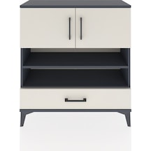 Arges Şifonyer 4 Raflı Tek Çekmeceli 2 Kapaklı 88x30x96 Antra... Antrasit