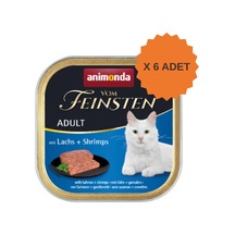 Animonda Vom Feinsten Somonlu Ve Karidesli Yetişkin Kedi Konservesi 100gr X 6 Adet