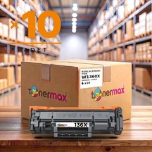 Hp Laserjet Mfp M236d Uyumlu  Toner Çipli W1360x 10'lu 2.600 Sayfa