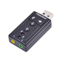 7.1 USB Ses Kartı Harici Virtual Ses Kartı Siyah