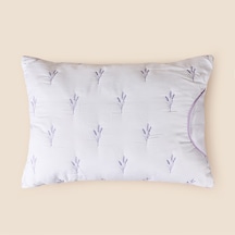 Soft Lavanta Keseli Ve Nakışlı Yastık - Beyaz - 50x70 Cm Çok Renkli