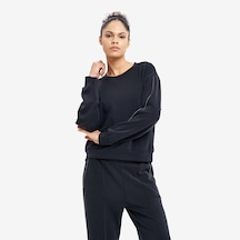 Lescon Siyah Kadın Uzun Kollu Sweatshirt 26n-2107