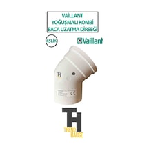 Vaillant Yoğuşmalı Kombi Baca Uzatma Dirseği 45'lik   --