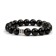 Obsidyen Doğal Taş Bileklik 10 Mm Ruh Temizliği Renkli