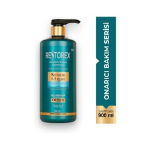 Keratin & Argan Onarıcı Saç Bakım Şampuanı 900 Mililitre, Yıpranmış Ve Hasar Görmüş Saçlar 4 Paketi