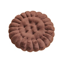 Suntek Peluş Zemin Yastık Kanepe Ofis Yurt Yuvarlak-kahverengi