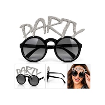 Gümüş Simli Party Yazılı Parti Gözlüğü