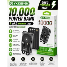 Yk Desıgn Pb-5070 10.000 Mah 22.5w Magsafe Powerbank Siyah