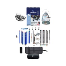 Canson Defter A5 200gr Lyra Robinson Dereceli Kalem Cretacolor 6'lı Aquarell Kalem Çantalı Eskiz Set