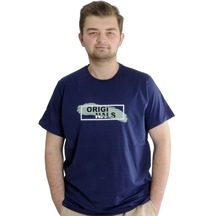 Mode Xl Büyük Beden Erkek T-shirt Orıgınals 23102 İndigo 001