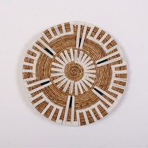 Aspendos 50x12 Cm Çap- Doğal Abaka Duvar Tabağı
