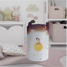 Mekta Home Bebek Ve Çocuk Odası Sevimli Çocuklar Yıldız Desenli Oyuncak Sepeti Renkli Çok Renkli