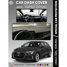 Audi A3 2020+ Torpido Örtüsü Ön Göğüs Koruma Torpido Koruma Araca Özel Kaymaz Kolay Montaj Siyah