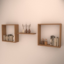 Rafkestir Vienza Duvar Raf Seti Bambu ( Parlak )