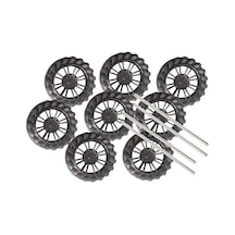 Φ45mm Plastik Tekerlek 8 Adet Mil 4 Adet