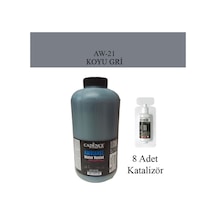 Ambiante Suya Dayanıklı Islak Zemin Boyası Aw-21 Koyu Gri 2 Litre + Katalizör Koyu Gri