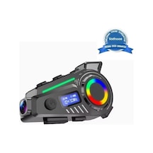 K19 Kameralı Motosiklet Kask Bluetooth Kulaklık Su Geçirmez Intercom Radyolu Hafıza Kartlı