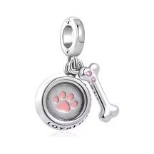 Fubena Pati İzli Mama Kabı Ve Kemik Sallantılı Charm