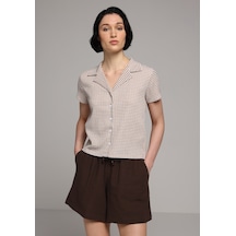 Colin's Colins Regular Fit Yüksel Bel Düz Kadın Kahverengi Şort Cl1081032 Q1.v2 Brw