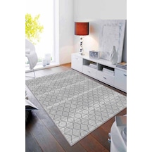 Gri Sade Desensiz Kaymaz Tabanlı Dekoratif Halı Rv191n11