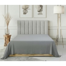 - %100 Doğal Pamuk Çift Kişilik Lastiksiz Çarşaf - Organik - 240x260 Cm Lastiksiz Çarşaf Gri