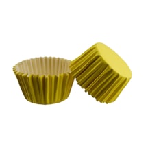 Cupcake Kalıbı Pet Kapsül Kek Kalıbı 48X34 Mm 100 Adet Sarı