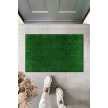 Vl Dekoratif Premium Kalite Suni Çim Kapı Önü Paspası 7 Mm Yeşil 50 x 75