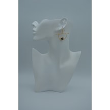 Stoneage Jewellery Kuvars Taşlı Taşarım Küpe Altın Rengi Altın