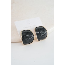 Kadın Vip Seri Mineli Küpe Seti - Siyah