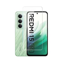 Xiaomi Redmi 15 4g İle Uyumlu Kılıf Esnek Premium Telefon Kılıfı Ve Temperli Cam Ekran Koruyucu Siyah