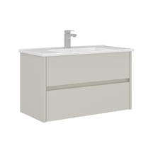 Orka Arno 85 Cm Parlak Kaşmir Çekmeceli Banyo Dolabı Alt Modül Lavabo Kaşmir