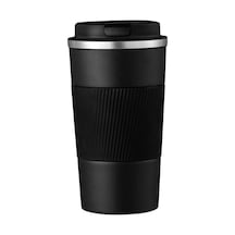 304 L Kilitli Çelik Mat Siyah 510 ml Kahve Termos Mug cin405sy