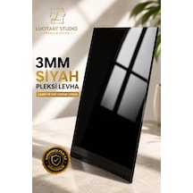 Siyah Pleksi Levha 2.8-3mm Parlak Yüzeyli Akrilik Pleksiglas Mika Dekorasyon, Hobi Ve Tabela Kullanımı Lazer Ve Cnc Kesime Uygun Çeşitli Ebatlar