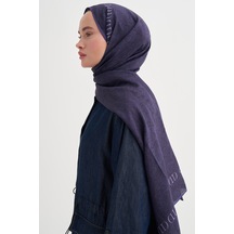 Carell Elenora Monogram Floş Şal Morcivert Çok Renkli