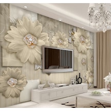 3 Boyutlu Çiçekler Duvar Kağıdı (397459479)