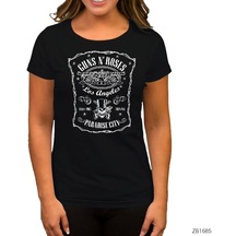 Guns N Roses Paradise Siyah Kadın Tişört