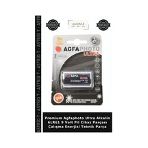 Premium Agfaphoto Ultra Alkalin 6lr61 9 Volt Pil Cihaz Parçası Çalışma Enerjisi Teknik Parça