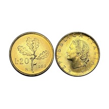 İtalya 1982 Yılı 20 Lire Çil Unc Koleksiyon Para