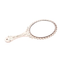 Dolıty Makyaj Için Kabartmalı Gül Tasarımlı Antika El Aynası Gül Altın