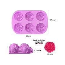 Silikon Kalıplar, 4 Parça Çiçek Desenli Premium Kalıp Seti, Yüksek Kaliteli Esnek Silikon, Pasta, Dondurma, Şekerleme Ve Mum Yapımı İçin İdeal Kolay Çıkarılabilir Ve Bulaşık Makinesi Güvenli