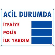 Acil Durum Uyarı Levhası 25x35 Kod:425 - Elwm-292230