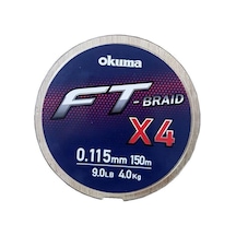 Okuma Ft-x4 Braided Line 300 Mt Grey Örgü Ip 0,205Mm