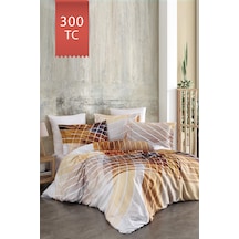 Varol Royal Saten 300tc Nevresim Takımı Çift Nevresimli Family Size - Tesla Çok Renkli