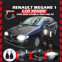 Renault Megane 1 1995-2003 Kısa Far Uyumlu Şimşek Etkili Led Xenon Light Series H7