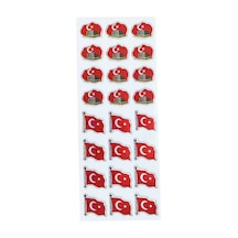 Sticker Kabartmalı Stiker Defter, Planlayıcı Etiket Anıtkabir, Bayrak Cb353 16x7 Cm