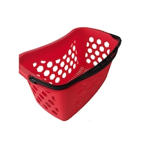 Fasulye Tipi Plastik Alışveriş Sepeti - Market El Sepeti Kırmızı