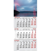2026 Yılı Gemici Takvimi-boğaz Köprüsü Ve Gökyüzü