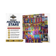 Cantex Tech Futbolcu Oyun Karti 55 Adet Gökkuşağı Series Pocket Esnek Kırılmaz Parlak Kart + Albüm Hediyeli